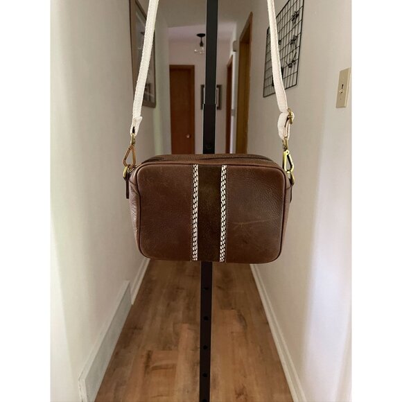EUC Madewell The Transport Large Camera bag Suede Insert Crossbody Bag - Picture 1 of 8
